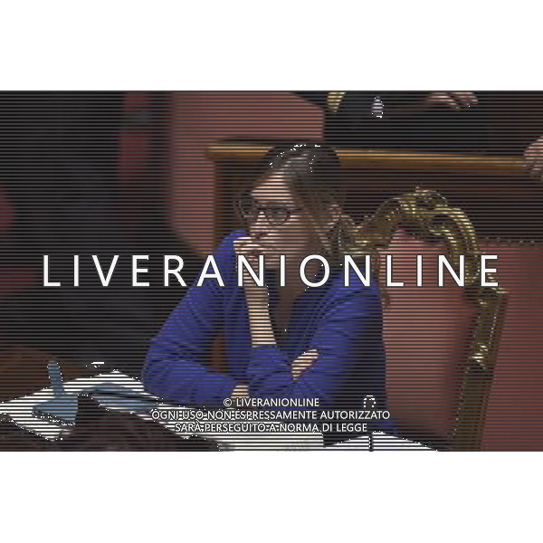 Seduta al Senato Roma 29 luglio 2014 nella foto elena maria boschi ©Corradetti/AGENZIA ALDO LIVERANI SAS