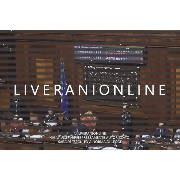 Seduta al Senato Roma 29 luglio 2014 nella foto piero grasso e dietro il tabellone luminoso con il risultato ©Corradetti/AGENZIA ALDO LIVERANI SAS