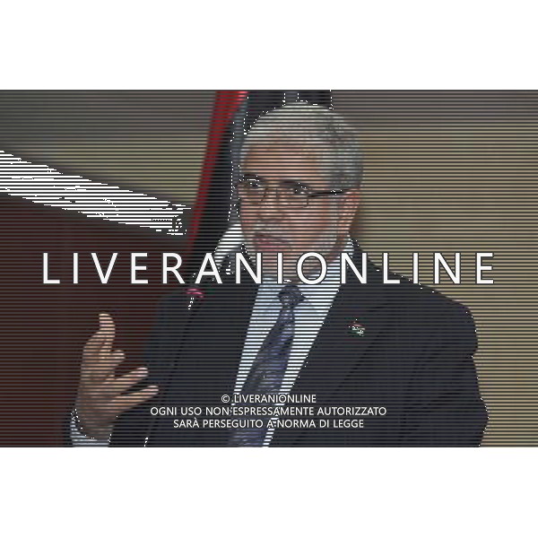 (140729) -- TRIPOLI, July 29, 2014 () -- Libyan lawmaker Essam al-Naasse briefs the security situation of Tripoli in Tripoli, Libya, on July 29, 2014. Unknown gunmen kidnapped former Libyan Deputy Prime Minister Mustafa Abu Shagor in the capital city Tripoli on Tuesday, Essam al-Naasse confirmed. (/Hamza Turkia) ©PHOTOSHOT/Agenzia Aldo Liverani sas - ITALY ONLY - EDITORIAL USE ONLY - Il deputato libico Essam al-Naasse in conferenza stampa sulla situazione della sicurezza di Tripoli, in Libia, il 29 Luglio 2014