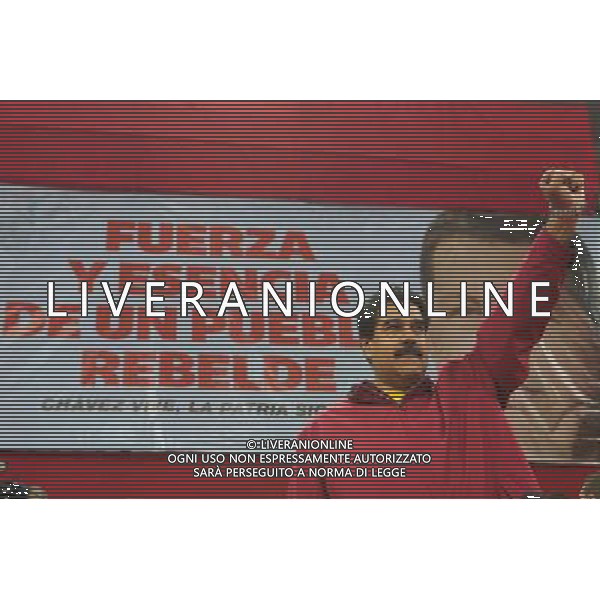 (140729) -- CARACAS, July 29, 2014 () -- Venezuelan President Nicolas Maduro reacts during the solidarity act with the Bolivarian Revolution and commemoration of the 60th birthday of the late president Hugo Chavez in the Poliedro de Caracas, in Caracas, Venezuela, on July 28, 2014. (/Prensa Presidencial/AVN) (rt) ©photoshot/Agenzia Aldo Liverani sas - ITALY ONLY - EDITORIAL USE ONLY - Il presidente venezuelano Nicolas Maduro in visita alla Caserma di montagna, per rendere omaggio al defunto presidente venezuelano Hugo Chavez e per celebrare il suo 60mo compleanno, a Caracas, Venezuela, il 28 luglio 2014