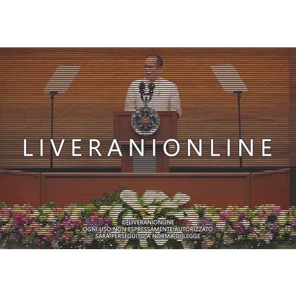 (140728) -- MANILA, July 28, 2014 () -- Philippine President Benigno Aquino III delivers his fifth State of the Nation Address (SONA) during the joint session of the 16th Congress at the Batasang Pambansa in Quezon City, the Philippines, July 28, 2014. Philippine President Benigno Aquino III on Monday detailed his government\'s achievements in his SONA following the filing of three impeachment complaints against him. () ©photoshot/Agenzia Aldo Liverani sas - ITALY ONLY - EDITORIAL USE ONLY