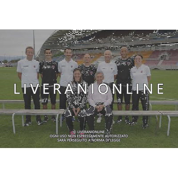 Franck THIEL / Manolo GAS / Julien JARLIER / Philippe GUILLOTEAU / Guy LEMASSON / Eric GELARD / Severine CHAPEYRON / Corinne DIACRE / Claude MICHY - 30.07.2014 - Portraits officiels Clermont - Ligue 2 Photo : Jean Paul Thomas / Icon Sport ag aldo liverani sas only italy