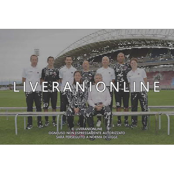 Franck THIEL / Manolo GAS / Julien JARLIER / Philippe GUILLOTEAU / Guy LEMASSON / Eric GELARD / Severine CHAPEYRON / Corinne DIACRE / Claude MICHY - 30.07.2014 - Portraits officiels Clermont - Ligue 2 Photo : Jean Paul Thomas / Icon Sport ag aldo liverani sas only italy