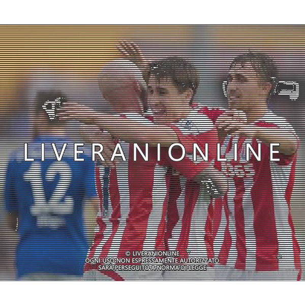 Stephen Ireland (Stoke City), Bojan Krkic (Stoke City) und Muniesa (Stoke City) jubeln nach dem 0:1 // during a Friendly Match between FC Schalke 04 and Stoke City at the Kufstein Arena, Kufstein, Austria on 2014/07/29. EXPA Pictures © 2014, PhotoCredit: EXPA/ Johann Groder AG ALDO LIVERANI SAS ONLY ITALY
