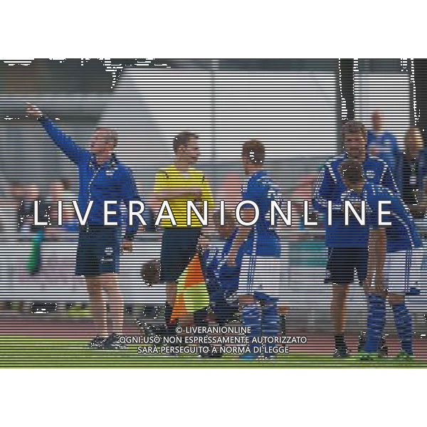 Trainer Jens Keller (FC Schalke 04), Donis Avdijaj (FC Schalke 04) // during a Friendly Match between FC Schalke 04 and Stoke City at the Kufstein Arena, Kufstein, Austria on 2014/07/29. EXPA Pictures © 2014, PhotoCredit: EXPA/ Johann Groder AG ALDO LIVERANI SAS ONLY ITALY
