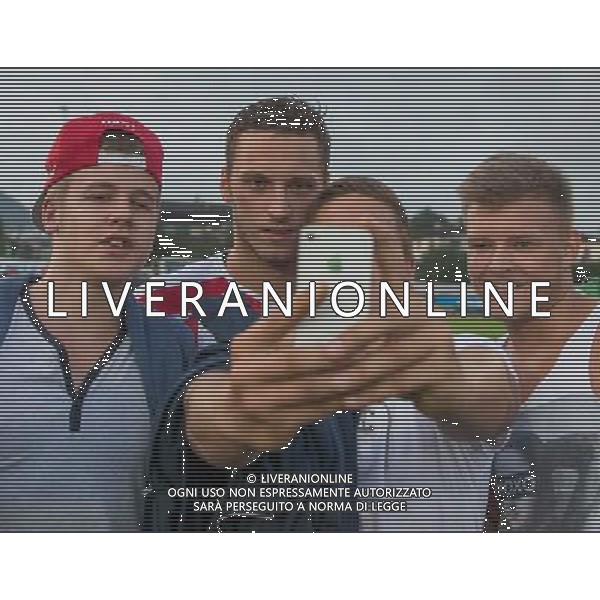 Marko Arnautovic (Stoke City) fan selfie // during a Friendly Match between FC Schalke 04 and Stoke City at the Kufstein Arena, Kufstein, Austria on 2014/07/29. EXPA Pictures © 2014, PhotoCredit: EXPA/ Johann Groder AG ALDO LIVERANI SAS ONLY ITALY