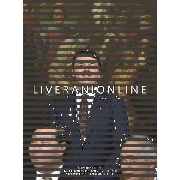 Roma - 31/07/2014 - Palazzo Chigi - Sala dei Galeoni - Firma dell\'accordo tra Cassa Depositi e Prestiti s.p.a. e China State Grid alla presenza del presidente del Consiglio dei ministri Matteo Renzi e del ministro dell\'Economia Pier Carlo Padoan - nella foto: Matteo Renzi / Ph. Fabrizio Corradetti - Ag. Aldo Liverani Sas