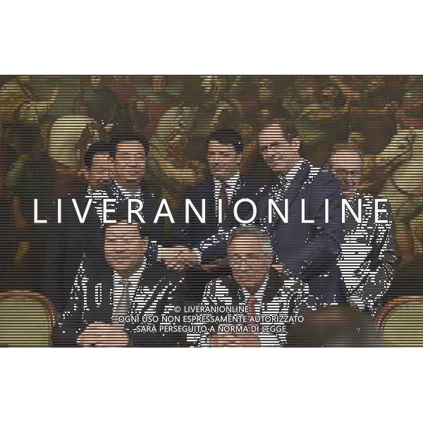 Roma - 31/07/2014 - Palazzo Chigi - Sala dei Galeoni - Firma dell\'accordo tra Cassa Depositi e Prestiti s.p.a. e China State Grid alla presenza del presidente del Consiglio dei ministri Matteo Renzi e del ministro dell\'Economia Pier Carlo Padoan - nella foto: Cao Zhi\'an vice presidente della China State Grid e Giovanni Gordo Tempini Amministatore Delegato della Cassa Depositi e Prestiti / Ph. Fabrizio Corradetti - Ag. Aldo Liverani Sas
