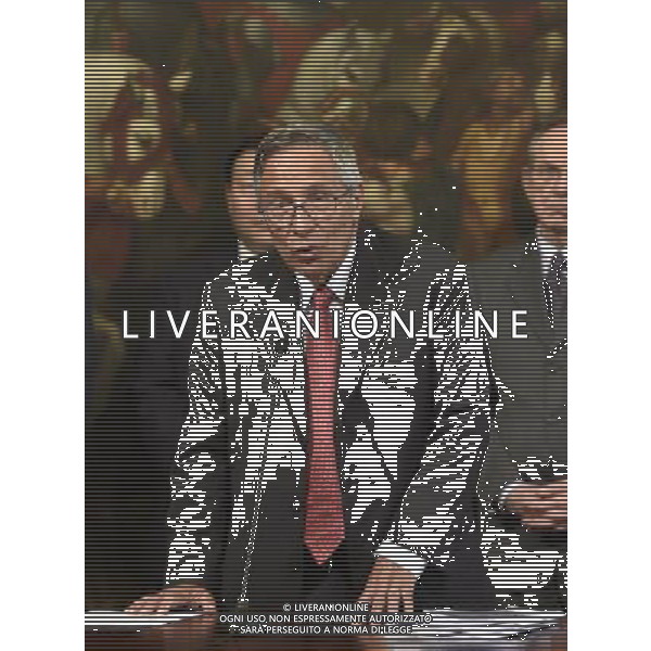 Roma - 31/07/2014 - Palazzo Chigi - Sala dei Galeoni - Firma dell\'accordo tra Cassa Depositi e Prestiti s.p.a. e China State Grid alla presenza del presidente del Consiglio dei ministri Matteo Renzi e del ministro dell\'Economia Pier Carlo Padoan - nella foto: Franco Bassanini / Ph. Fabrizio Corradetti - Ag. Aldo Liverani Sas