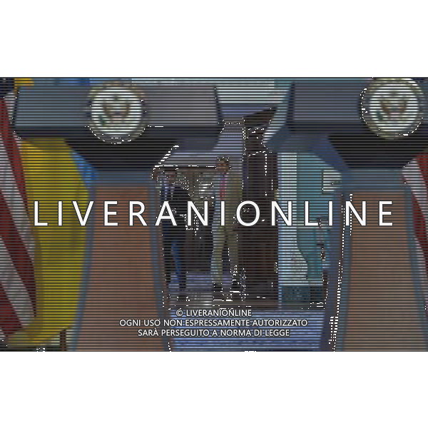 (140729)-- WASHINGTON D.C., July 29, 2014 () -- U.S. Secretary of State John Kerry (R) and Ukrainian Foreign Minister Pavlo Klimkin attend a joint news conference at the State Department in Washington D.C., capital of the United States, July 29, 2014. \'While the Russians have said that they want to de-escalate the conflict, their actions have not shown a shred of evidence that they really have a legitimate desire to end the violence and end the bloodshed,\' Kerry said after a meeting with Ukrainian Foreign Minister Pavlo Klimkin at the State Department. (/Bao Dandan) ©photoshot/Agenzia Aldo Liverani sas - ITALY ONLY - EDITORIAL USE ONLY - Il segretario di Stato americano John Kerry con il ministro degli Esteri ucraino Pavlo Klimkin in conferenza stampa congiunta presso il Dipartimento di Stato a Washington DC, la capitale degli Stati Uniti, 29 luglio 2014.
