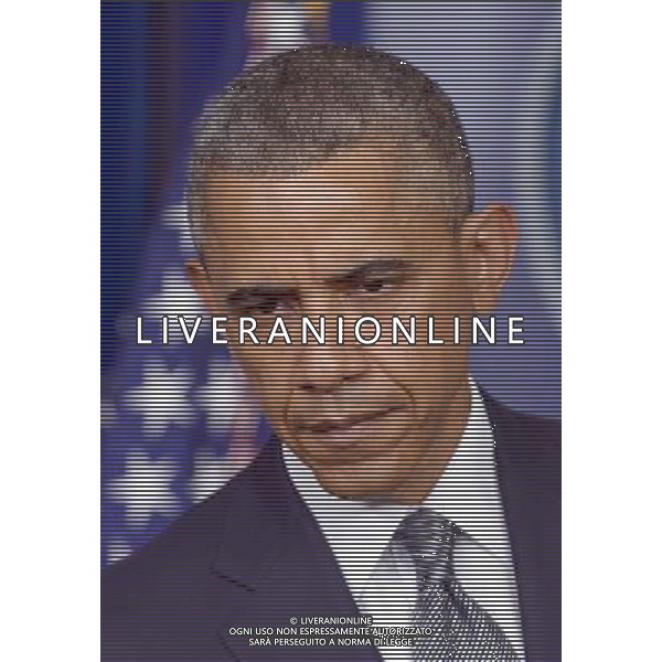 (140730) -- WASHINGTON D.C., July 30, 2014 () -- File photo taken on July 18, 2014 shows U.S. President Barack Obama speaking in Washington D.C., the United States. The U.S. House on Wednesday approved a lawsuit against President Barack Obama over alleged abuse of executive power. (/Yin Bogu) ©PHOTOSHOT/Agenzia Aldo Liverani sas - ITALY ONLY - EDITORIAL USE ONLY - La Camera degli Stati Uniti ha approvato una causa contro il presidente Barack Obama nel corso di presunto abuso del potere esecutivo a Washington DC, negli Stati Uniti