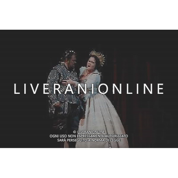 (140731) -- SANTIAGO, July 31, 2014 () -- Actors of the opera \'Otello of Giuseppe Verdi\' take part in a rehearsal at the Muncipal Theater in Santiago, capital of Chile, on July 30, 2014. The opera will premiere on August 2 in Chile. (/Jorge Villegas) (fnc) (ah) ©PHOTOSHOT/Agenzia Aldo Liverani sas - ITALY ONLY - EDITORIAL USE ONLY