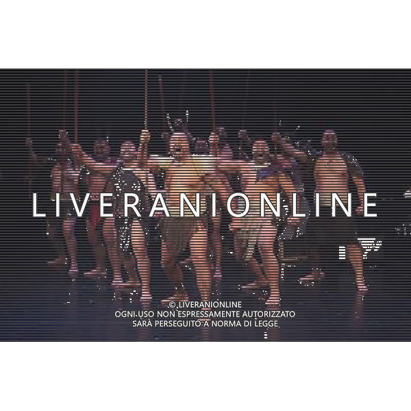 Haka performed at the Assembly Press Launch, Edinburgh Festival Fringe 2014. New Zealand Season - Te Matatini Kapa Haka ©PHOTOSHOT/Agenzia Aldo Liverani sas - ITALY ONLY - EDITORIAL USE ONLY ©photoshot/Agenzia Aldo Liverani sas - ITALY ONLY - EDITORIAL USE ONLY
