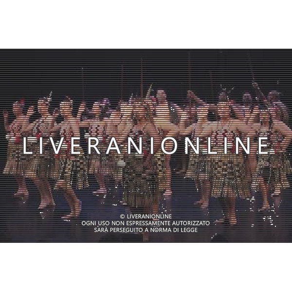 Haka performed at the Assembly Press Launch, Edinburgh Festival Fringe 2014. New Zealand Season - Te Matatini Kapa Haka ©PHOTOSHOT/Agenzia Aldo Liverani sas - ITALY ONLY - EDITORIAL USE ONLY ©photoshot/Agenzia Aldo Liverani sas - ITALY ONLY - EDITORIAL USE ONLY