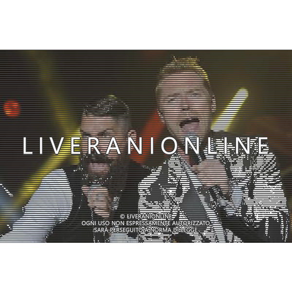 Shane Lynch \' Ronan Keating of Boyzone (Ronan Keating, Keith Duffy, Shane Lynch \' Mikey Graham) Perform Live On Stage During Epsom Live Music Nights At Epsom Downs Racecourse, Epsom, Surrey on Thursday 31 July 2014. ag aldo liverani sas only italy