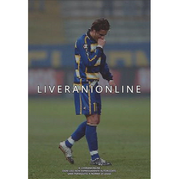 Parma - Besiktas Coppa Uefa 16/12/2004 nella foto delusione di alberto gilardino dopo il rigore fallito ph marco luzzani/agenzia aldo liverani