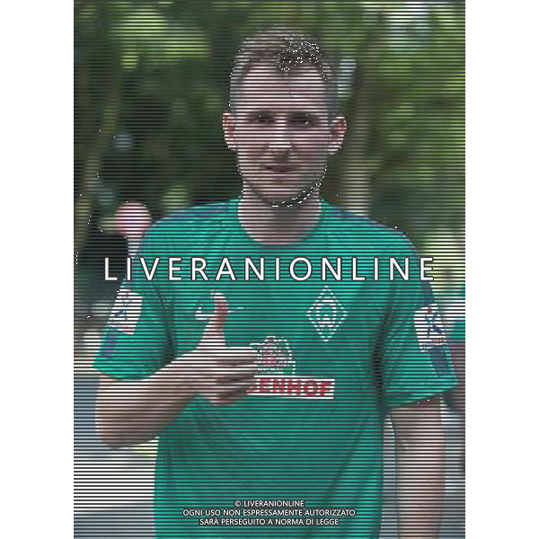 31.07.2014, Trainingsgel‰nde am Weserstadion, Bremen, GER, 1. FBL, SV Werder Bremen Training, im Bild Izet Hajrovic (SV Werder Bremen #14) // during the training session on the training ground of the German Bundesliga Club SV Werder Bremen at the Weserstadion, Bremen, Germany on 2014/07/31. EXPA Pictures © 2014, PhotoCredit: EXPA/ Andreas Gumz *****ATTENTION - OUT of GER***** ©PHOTOSHOT/Agenzia Aldo Liverani sas - ITALY ONLY - EDITORIAL USE ONLY - Sessione di allenamento della squadra del SV Werder Brema della Bundesliga al Weserstadion, Brema, in Germania 31 luglio 2014