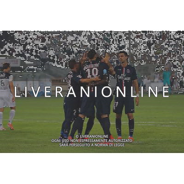 Joie PSG - Zlatan IBRAHIMOVIC - 02.08.2014 - Paris Saint Germain / Guingamp - Trophee des Champions - Pekin Photo : Landy Wang / Icon Sport - /Agenzia Aldo Liverani sas - ITALY ONLY - EDITORIAL USE ONLY