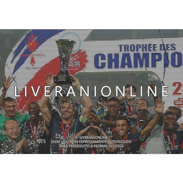 Joie PSG - Zlatan IBRAHIMOVIC - 02.08.2014 - Paris Saint Germain / Guingamp - Trophee des Champions - Pekin Photo : Landy Wang / Icon Sport - /Agenzia Aldo Liverani sas - ITALY ONLY - EDITORIAL USE ONLY