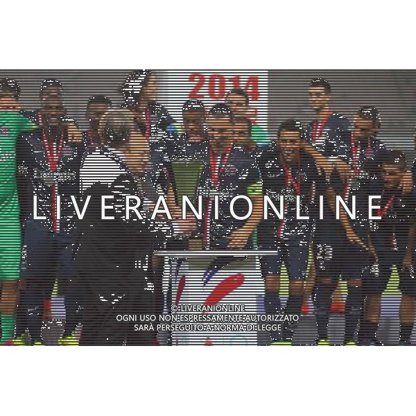 Joie PSG - Zlatan IBRAHIMOVIC - 02.08.2014 - Paris Saint Germain / Guingamp - Trophee des Champions - Pekin Photo : Landy Wang / Icon Sport AG ALDO LIVERANI SAS ONLY ITALY