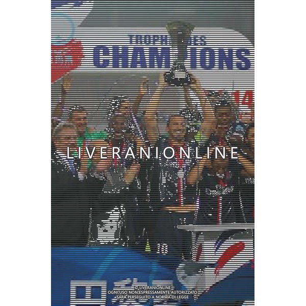 Joie PSG - Zlatan IBRAHIMOVIC - 02.08.2014 - Paris Saint Germain / Guingamp - Trophee des Champions - Pekin Photo : Landy Wang / Icon Sport AG ALDO LIVERANI SAS ONLY ITALY