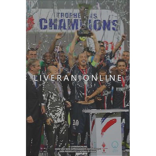 Joie PSG - Zlatan IBRAHIMOVIC - 02.08.2014 - Paris Saint Germain / Guingamp - Trophee des Champions - Pekin Photo : Landy Wang / Icon Sport AG ALDO LIVERANI SAS ONLY ITALY