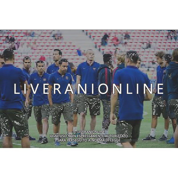 Pedro RODRIGUEZ / Xavi / Jeremy MATHIEU - 02.08.2014 - Nice / Barcelone - Match Amical Photo : Fred Porcu / Icon Sport AG ALDO LIVERANI SAS ONLY ITALY