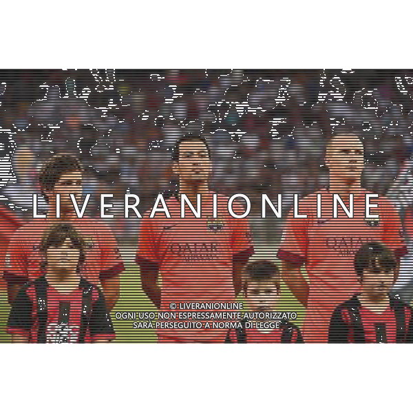 Sergi ROBERTO / Sergio BUSQUETS / Jeremy MATHIEU - 02.08.2014 - Nice / Barcelone - Match Amical Photo : Fred Porcu / Icon Sport AG ALDO LIVERANI SAS ONLY ITALY
