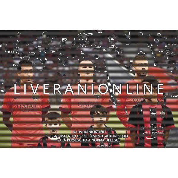 Sergio BUSQUETS / Jeremy MATHIEU / Gerard PIQUE - 02.08.2014 - Nice / Barcelone - Match Amical Photo : Fred Porcu / Icon Sport AG ALDO LIVERANI SAS ONLY ITALY