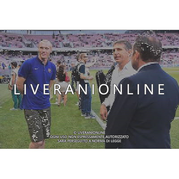 Jeremy MATHIEU / Claude PUEL - 02.08.2014 - Nice / Barcelone - Match Amical Photo : Fred Porcu / Icon Sport AG ALDO LIVERANI SAS ONLY ITALY