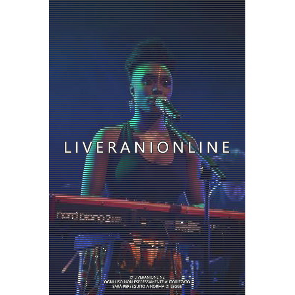 Laura Mvula performing on stage at Camp Bestival, at Lulworth Castle in Dorset, England. 2nd August 2014 ©photoshot/Agenzia Aldo Liverani sas - ITALY ONLY - EDITORIAL USE ONLY