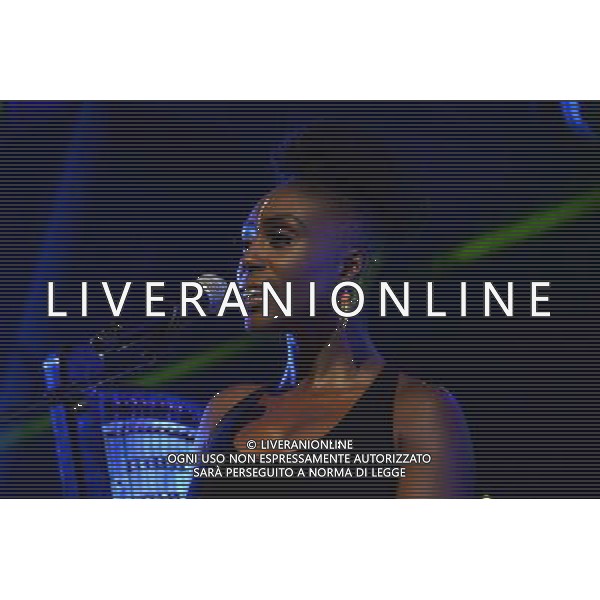 Laura Mvula performing on stage at Camp Bestival, at Lulworth Castle in Dorset, England. 2nd August 2014 ©photoshot/Agenzia Aldo Liverani sas - ITALY ONLY - EDITORIAL USE ONLY