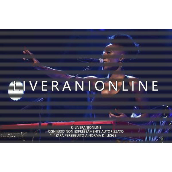 Laura Mvula performing on stage at Camp Bestival, at Lulworth Castle in Dorset, England. 2nd August 2014 ©photoshot/Agenzia Aldo Liverani sas - ITALY ONLY - EDITORIAL USE ONLY