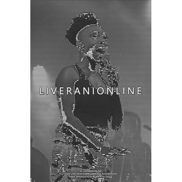 Laura Mvula performing on stage at Camp Bestival, at Lulworth Castle in Dorset, England. 2nd August 2014 ©photoshot/Agenzia Aldo Liverani sas - ITALY ONLY - EDITORIAL USE ONLY