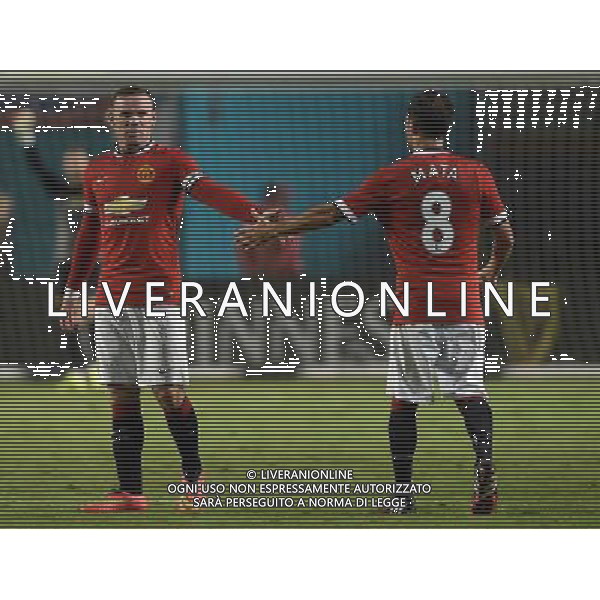 Guinnes International Champions Cup 2014 Finale Miami - 04.08.2014 Manchester United-Liverpool Nella Foto:mata esulta con rooney /Ph.Vitez-Ag. Aldo Liverani