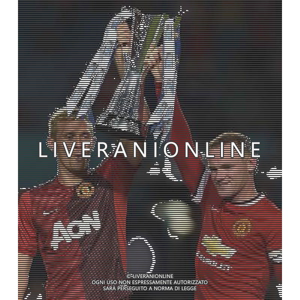 Guinnes International Champions Cup 2014 Finale Miami - 04.08.2014 Manchester United-Liverpool Nella Foto:rooney e fletcher alzano la guinnes cup /Ph.Vitez-Ag. Aldo Liverani