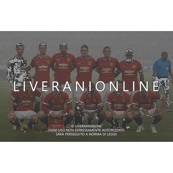 Guinnes International Champions Cup 2014 Finale Miami - 04.08.2014 Manchester United-Liverpool Nella Foto:Manchester United squadra formazione De Gea,Jones,Evans,Mata,Rooney,Smalling,Hernandez,Young,Herrera,Fletcher,Valencia /Ph.Vitez-Ag. Aldo Liverani