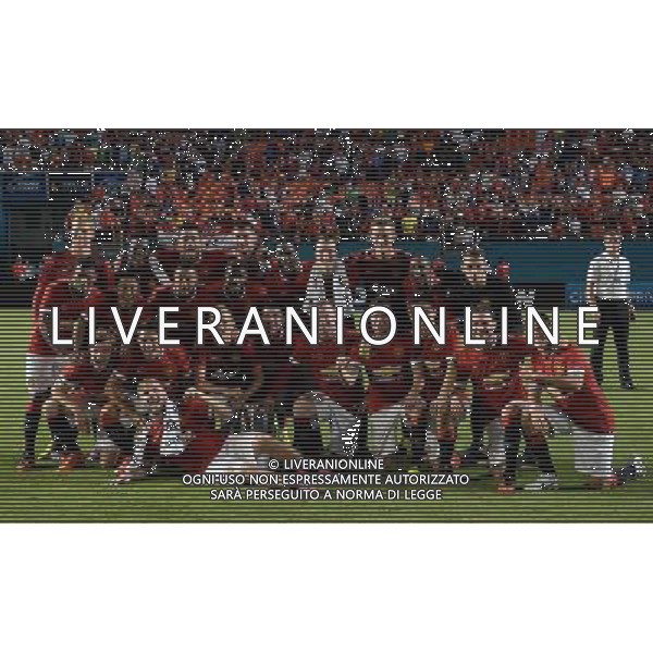 Guinnes International Champions Cup 2014 Finale Miami - 04.08.2014 Manchester United-Liverpool Nella Foto:i giocatori del manchester united festeggiano con la coppa /Ph.Vitez-Ag. Aldo Liverani