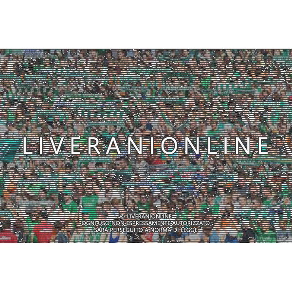 03.08.2014, Weserstadion, Bremen, GER, Testspiel, SV Werder Bremen vs FC Chelsea, im Bild die Fans in der Ostkurve zeigen ihre Werder-Schals // during a friedly match between SV Werder Bremen and Chelsea FC at the Weserstadion in Bremen, Germany on 2014/08/03. EXPA Pictures © 2014, PhotoCredit: EXPA/ Andreas Gumz *****ATTENTION - OUT of GER***** AG ALDO LIVERANI SAS ONLY ITALY
