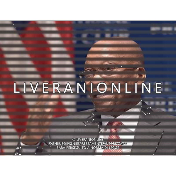 (140804) -- WASHINGTON D.C., Aug. 4, 2014 () -- South African President Jacob Zuma speaks at the National Press Club in Washington D.C., the United States, Aug. 4, 2014. Leaders of African countries are in Washington for the US-Africa summit scheduled to be held from Aug. 4 to 6. (/Yin Bogu) AG ALDO LIVERANI SAS ONLY ITALY