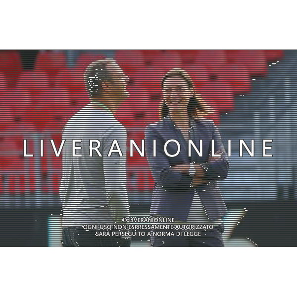 Corinne Diacre / Olivier CHAVANON - 04.08.2014 - Brest / Clermont - 1er journee de Ligue 2 Photo : Maxime Kerriou / Icon Sport AG ALDO LIVERANI SAS ONLY ITALY