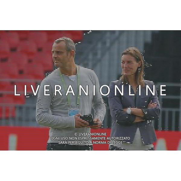 Corinne Diacre / Olivier CHAVANON - 04.08.2014 - Brest / Clermont - 1er journee de Ligue 2 Photo : Maxime Kerriou / Icon Sport AG ALDO LIVERANI SAS ONLY ITALY