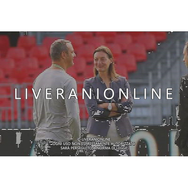 Corinne Diacre / Olivier CHAVANON - 04.08.2014 - Brest / Clermont - 1er journee de Ligue 2 Photo : Maxime Kerriou / Icon Sport AG ALDO LIVERANI SAS ONLY ITALY