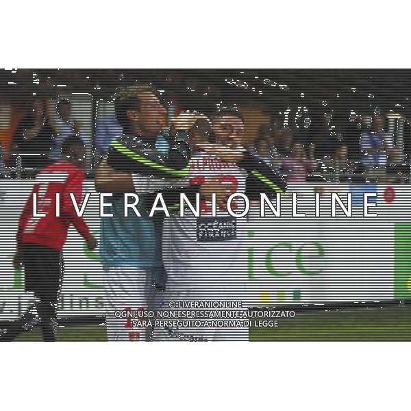 Alexandre ALPHONSE / Abel KHALED / Alexandre CUVILLIER - 04.08.2014 - Brest / Clermont - 1er journee de Ligue 2 Photo : Maxime Kerriou / Icon Sport AG ALDO LIVERANI SAS ONLY ITALY
