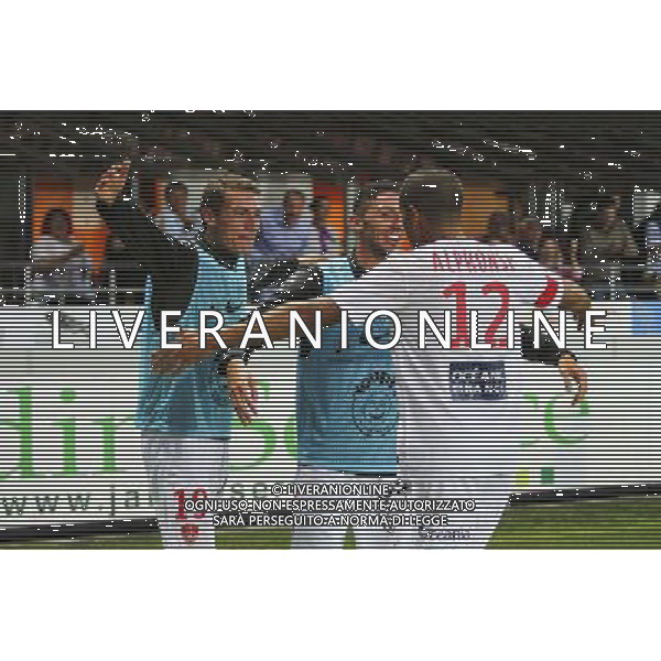 Alexandre ALPHONSE / Abel KHALED / Alexandre CUVILLIER - 04.08.2014 - Brest / Clermont - 1er journee de Ligue 2 Photo : Maxime Kerriou / Icon Sport AG ALDO LIVERANI SAS ONLY ITALY