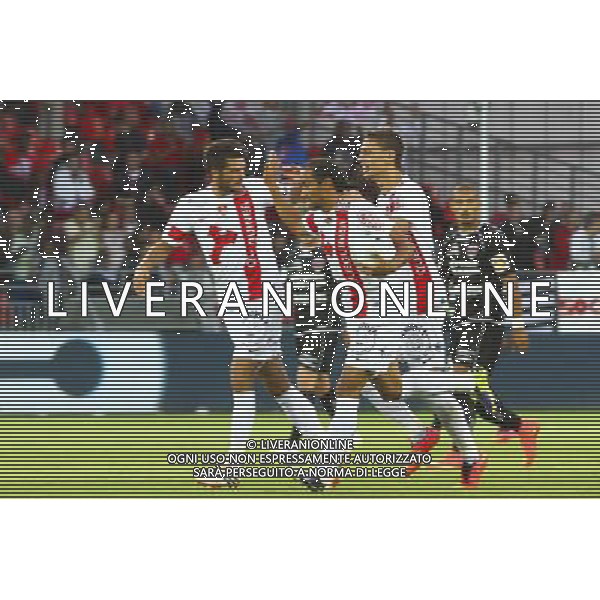 Bruno GROUGI / Nicolas VERDIER / Johan RAMARE - 04.08.2014 - Brest / Clermont - 1er journee de Ligue 2 Photo : Maxime Kerriou / Icon Sport AG ALDO LIVERANI SAS ONLY ITALY