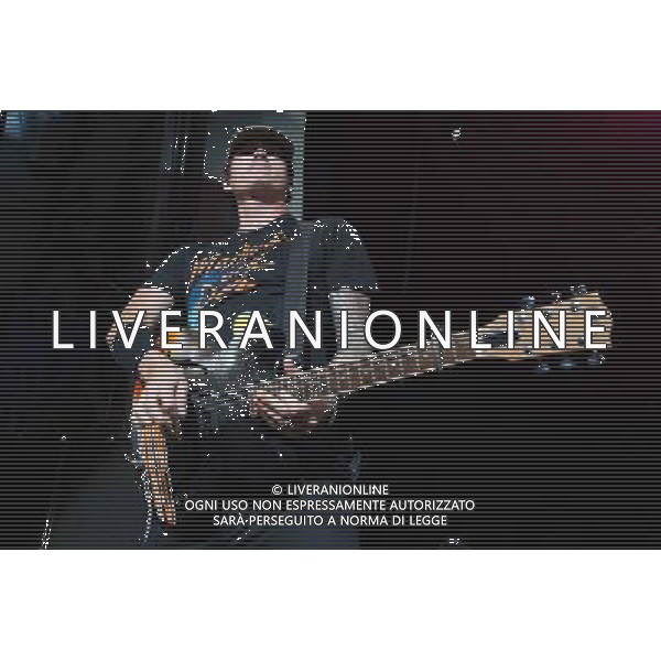 Guitarist Tom DeLonge of American Pop Punk band Blink-182 performing at the first of two shows at Brixton Academy, London, England, UK on Wednesday 6th August 2014. AG ALDO LIVERANI SAS ONLY ITALY