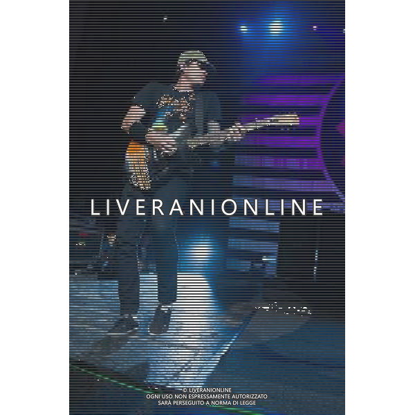 Guitarist Tom DeLonge of American Pop Punk band Blink-182 performing at the first of two shows at Brixton Academy, London, England, UK on Wednesday 6th August 2014. AG ALDO LIVERANI SAS ONLY ITALY