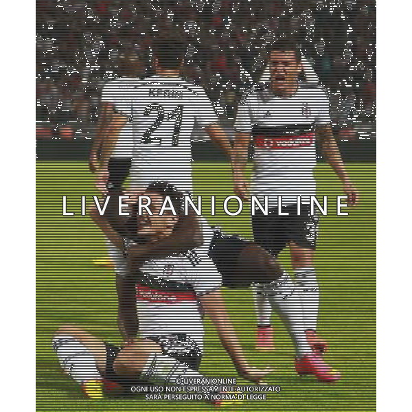 UEFA Champions League third leg qualification second leg match between Besiktas and Feyenoord at Olympic stadium in istanbul 06 august 2014. Pictured: Besiktas players celebrates after their goal. ELIMINACJE KWALIFIKACJE LIGA MISTRZOW SEZON 2014/2015 PILKA NOZNA FOT. Seskimphoto / NEWSPIX.PL POLAND, TURKEY, GERMANY, AUSTRIA AND UK OUT !!! --- Newspix.pl AG ALDO LIVERANI SAS ONLY ITALY *** Local Caption *** www.newspix.pl mail us: info@newspix.pl call us: 0048 022 23 22 222 --- Polish Picture Agency by Ringier Axel Springer Poland