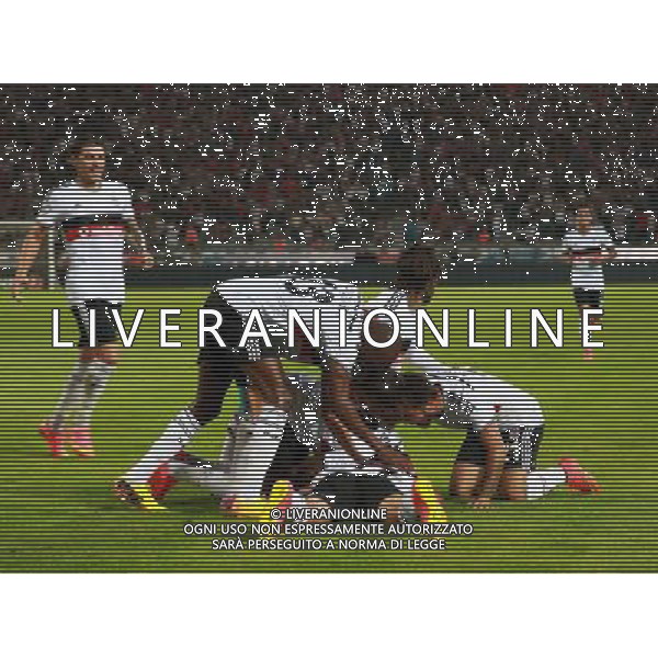 UEFA Champions League third leg qualification second leg match between Besiktas and Feyenoord at Olympic stadium in istanbul 06 august 2014. Pictured: Besiktas players celebrates after their goal. ELIMINACJE KWALIFIKACJE LIGA MISTRZOW SEZON 2014/2015 PILKA NOZNA FOT. Seskimphoto / NEWSPIX.PL POLAND, TURKEY, GERMANY, AUSTRIA AND UK OUT !!! --- Newspix.pl AG ALDO LIVERANI SAS ONLY ITALY *** Local Caption *** www.newspix.pl mail us: info@newspix.pl call us: 0048 022 23 22 222 --- Polish Picture Agency by Ringier Axel Springer Poland